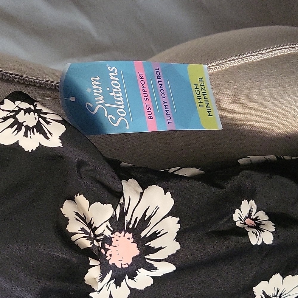 💥 NWT Swim Solutions Floral swim dress swimdress - Picture 5 of 9
